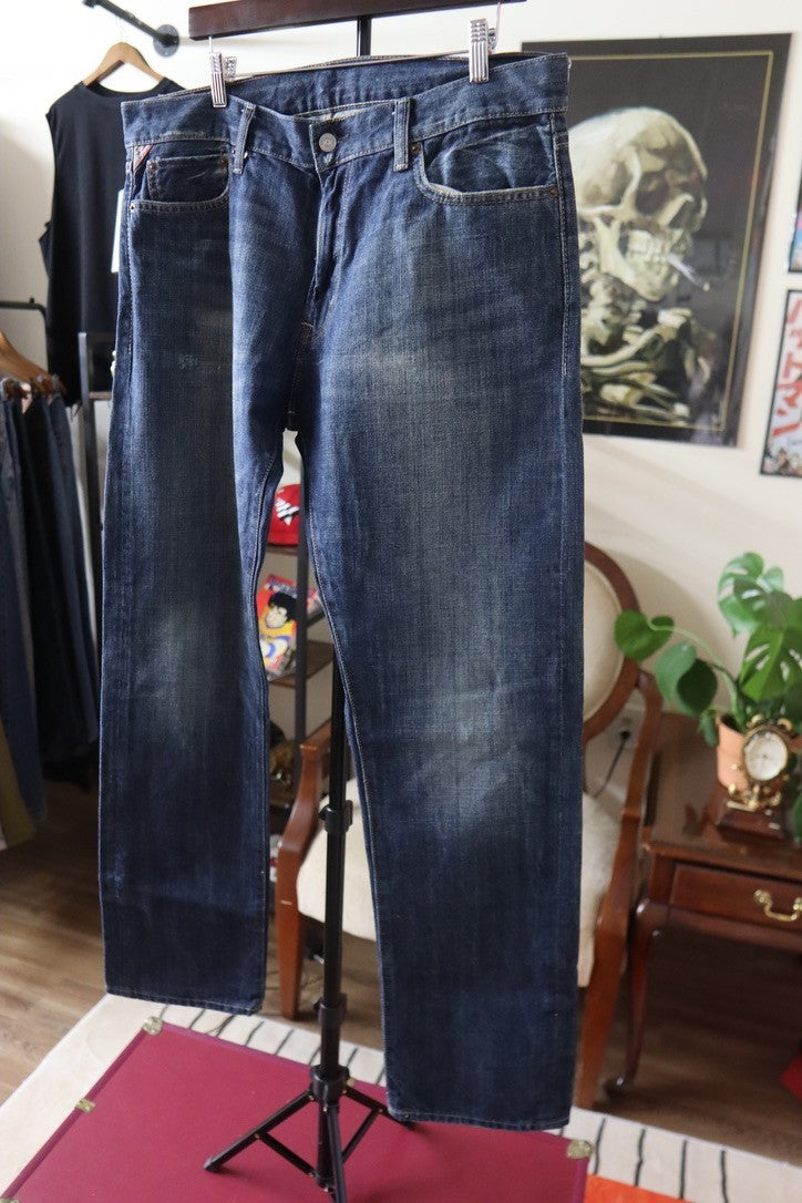 Denim Supply Ralph Lauren Jeans Mens 36x34 Straight Blue Vintage Flag Logo