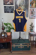 Georgia Tech Yellow Jackets Colosseum Mens Basketball Jersey Blue Size Large