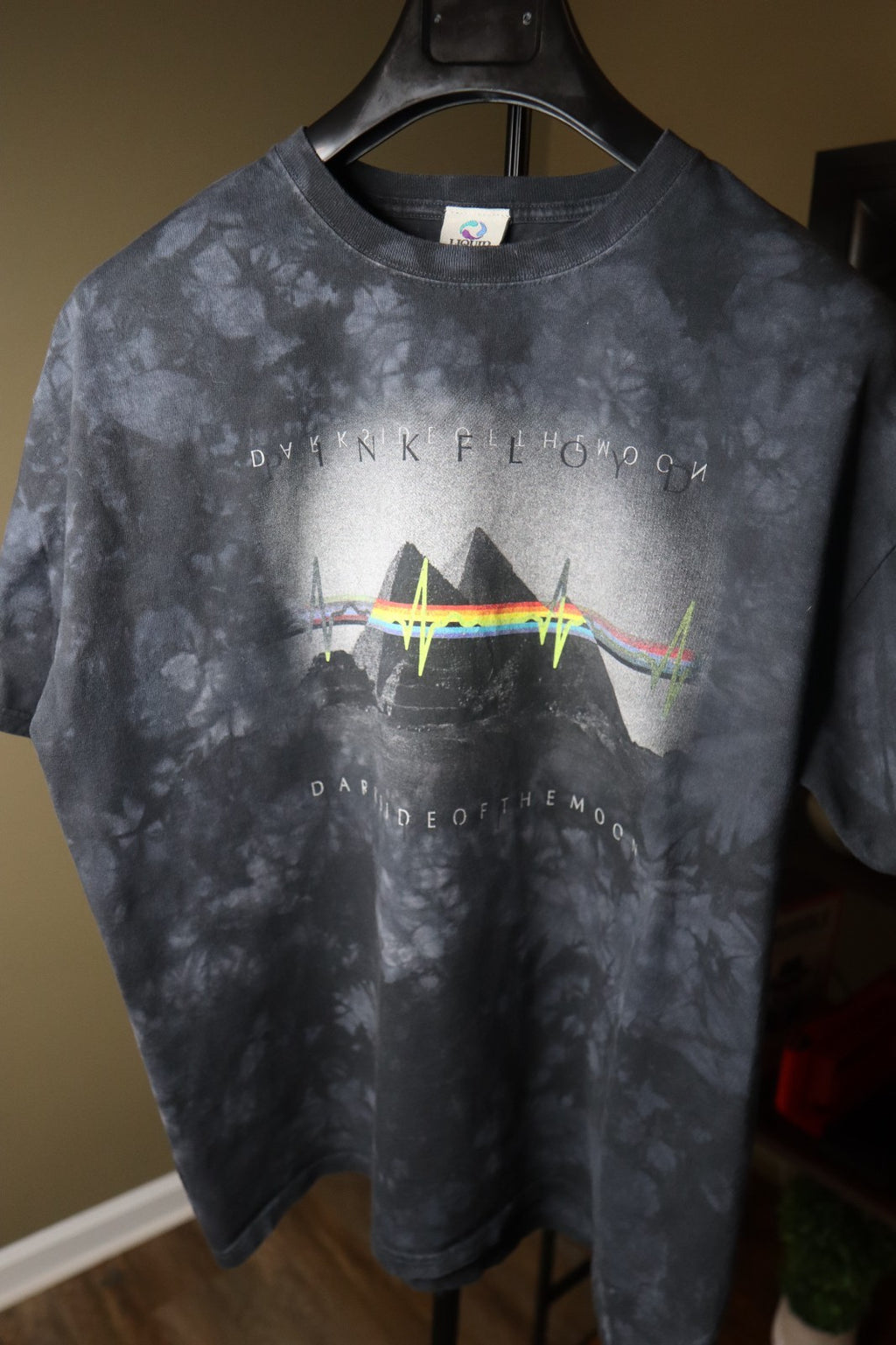 Vintage Pink Floyd Dark Side of the Moon Liquid Blue Men's T-Shirt Size XL