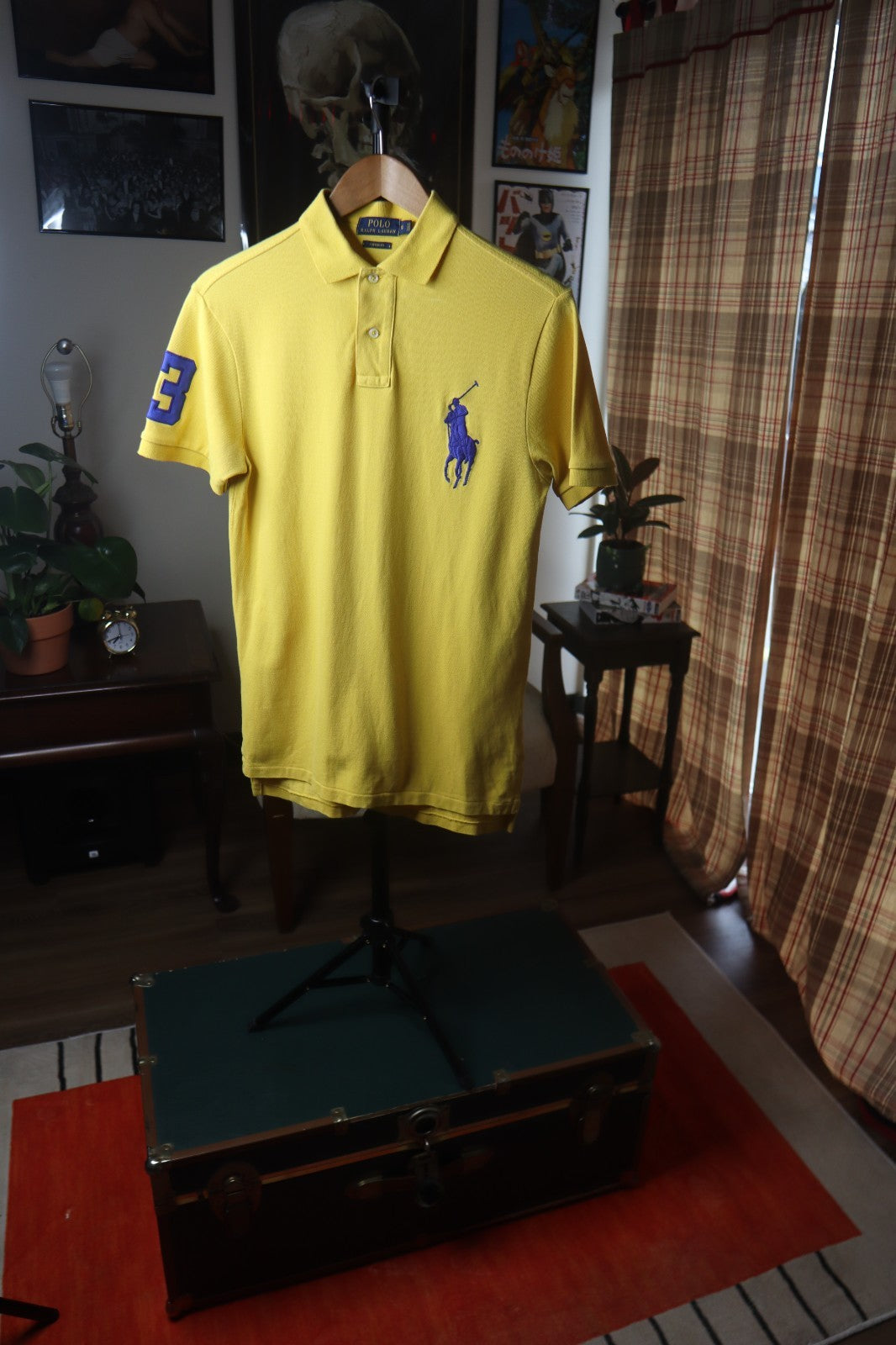 POLO RALPH LAUREN BIG PONY YELLOW POLO SHIRT SMALL