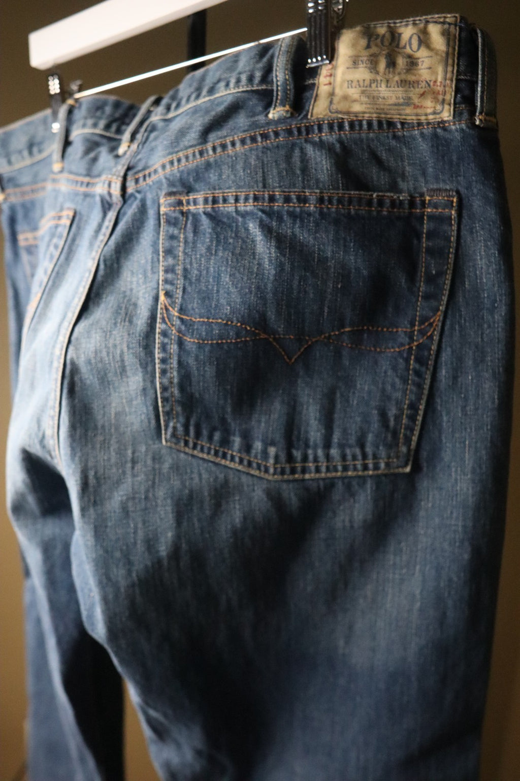 Polo Ralph Lauren Colton Bootcut Jeans Mens 38x32 Blue Medium Wash