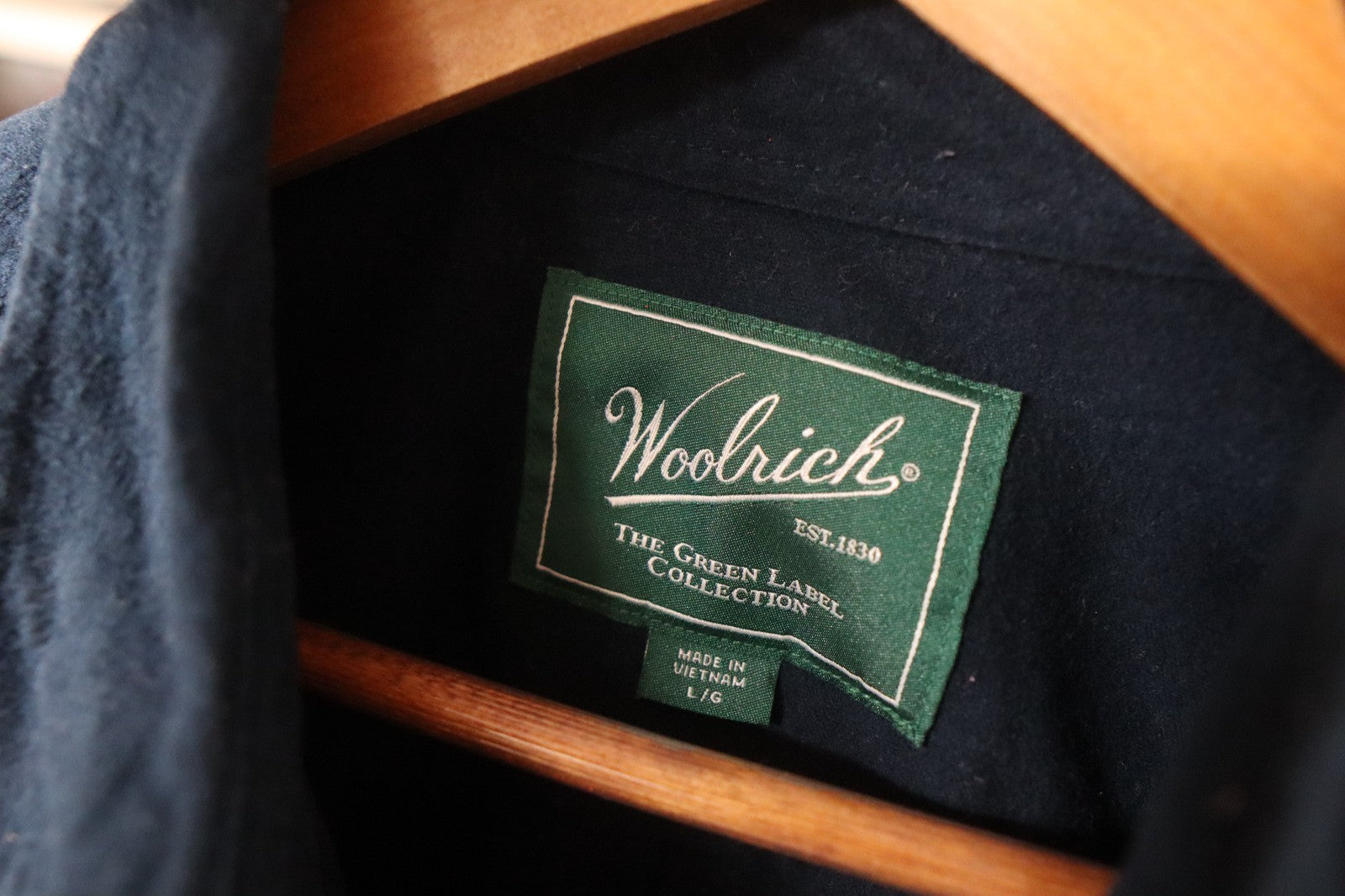 Woolrich Green Label Blue Heavy Flannel Size Large