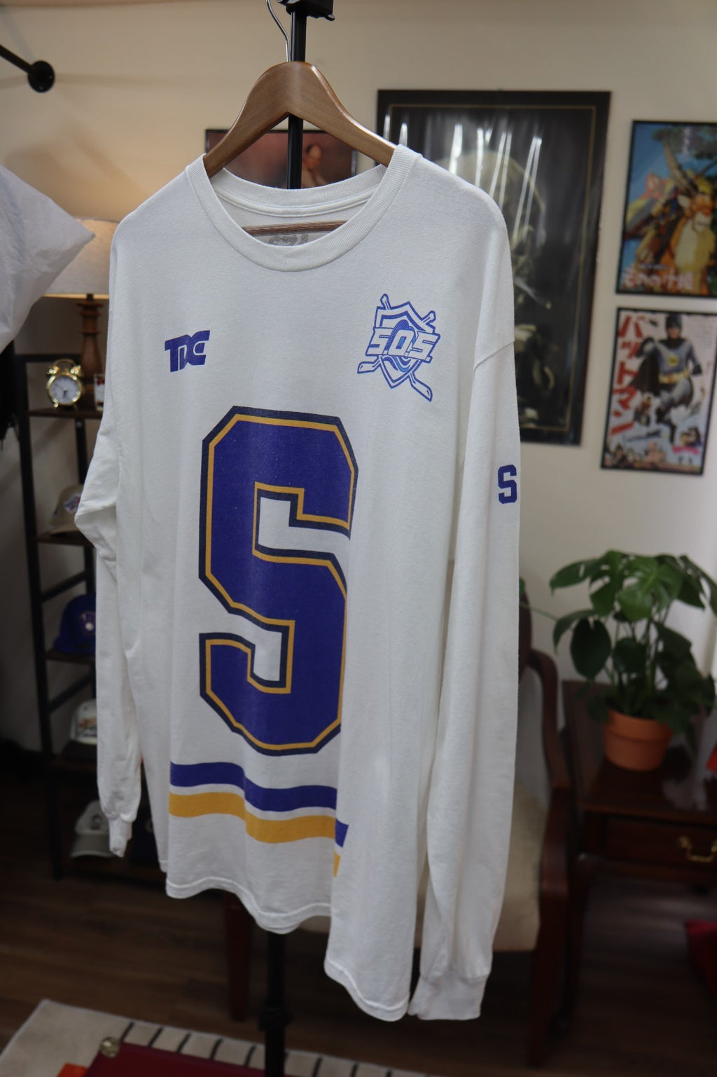 SZA SOS Tour Merch White Long Sleeve Hockey Jersey T-Shirt TDE Official Large