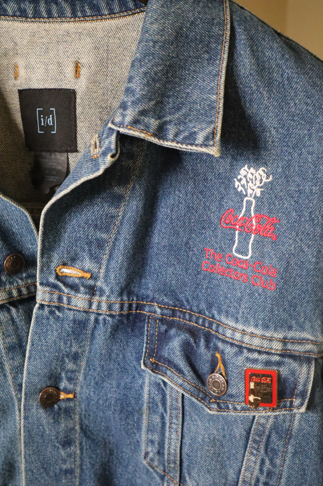 The Coca Cola Collectors Club Cotton I D Wear Denim Women's Vintage Jacket XL