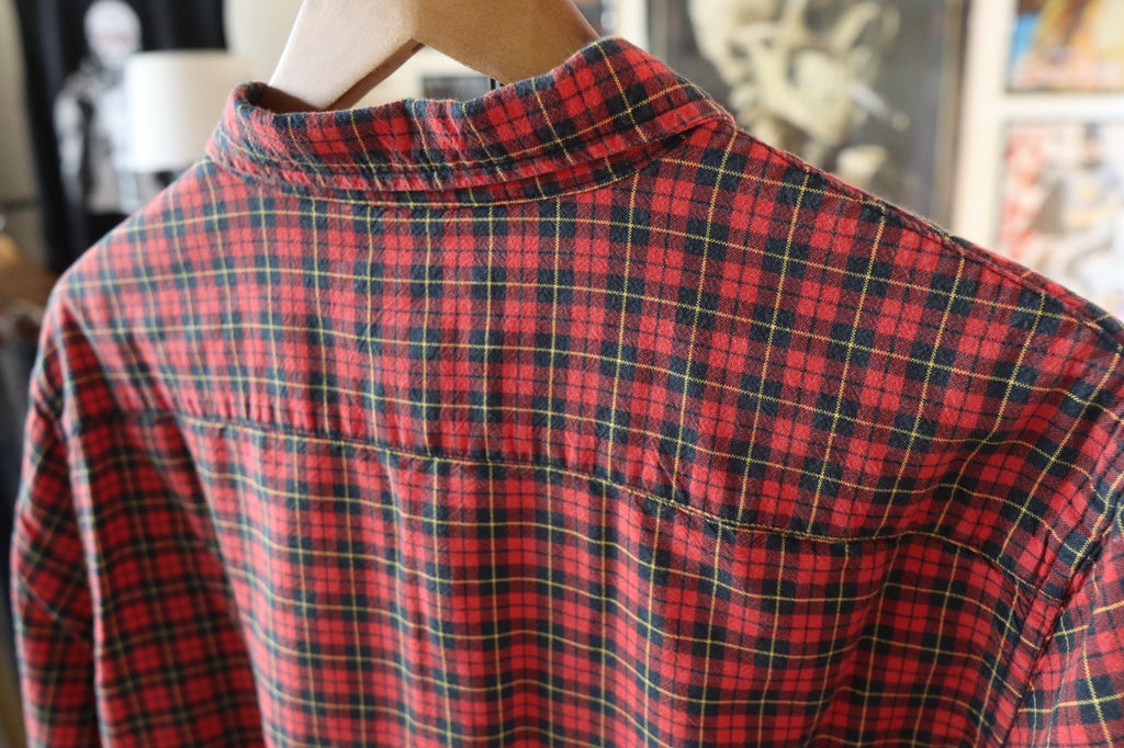 Denim & Supply Ralph Lauren Shirt Mens Oxford Cotton Red Plaid Shirt Large