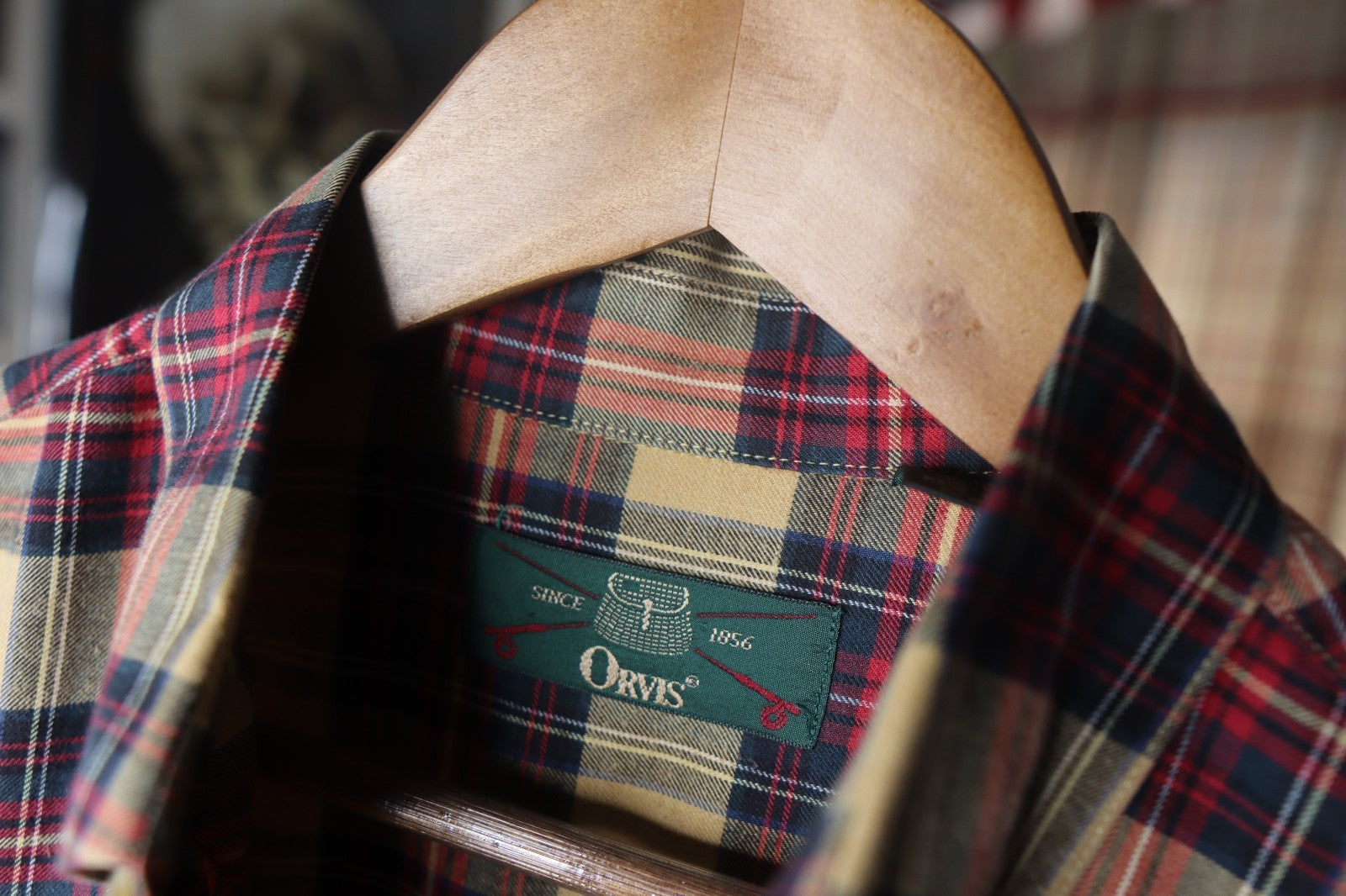 Orvis Mens Large Plaid Check Flannel Cotton Merino Wool Luxury