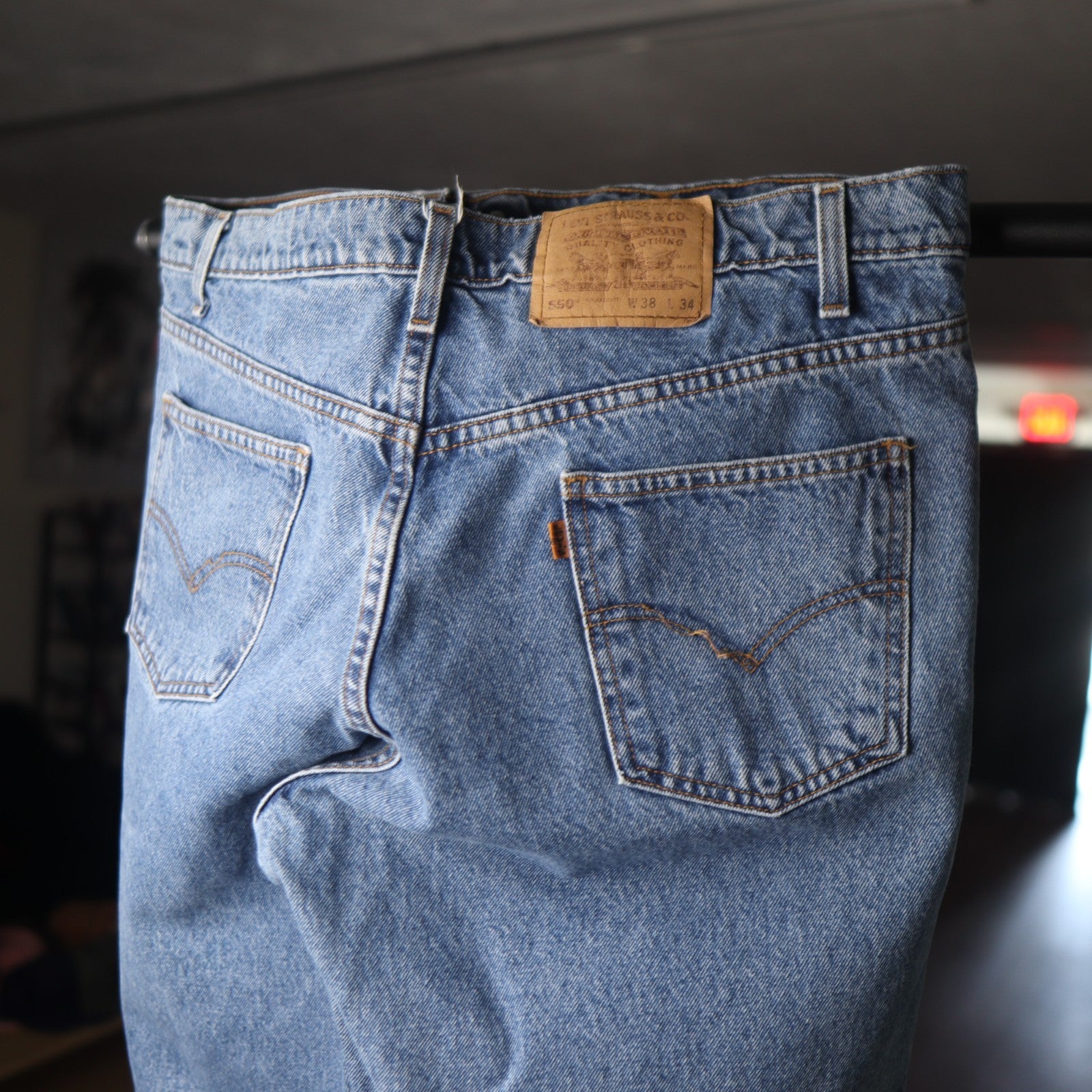 Vintage 90s Levi's 550 Orange Tab Relaxed Fit Denim 38X34