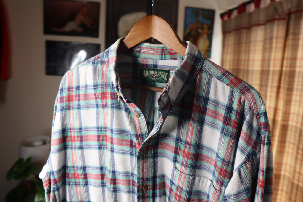 Vintage 90s American Eagle Outfitters Mens XLarge Flannel Button Down