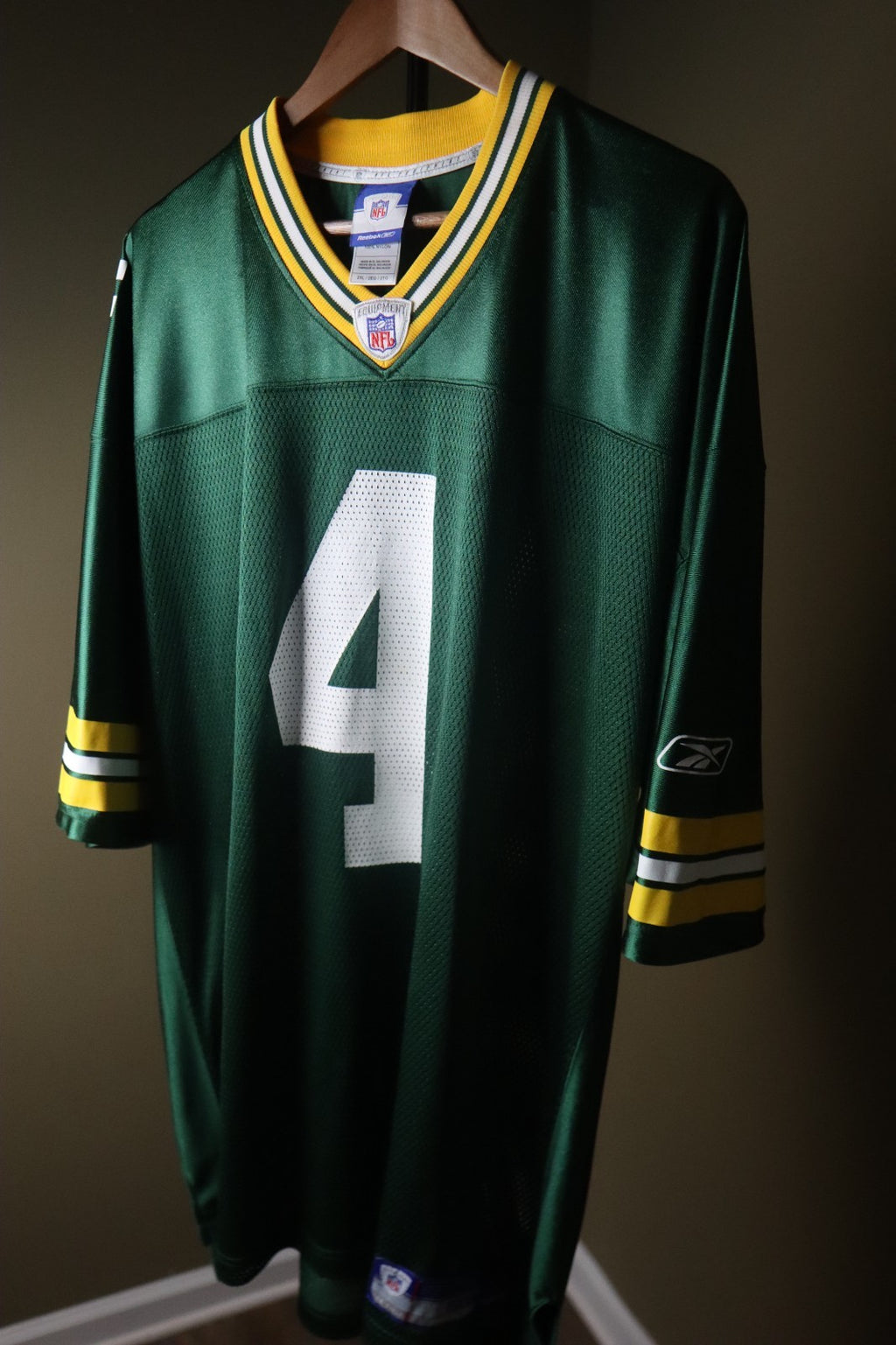 Reebok Green Bay Packers Size 2XL Brett Favre Football Jersey