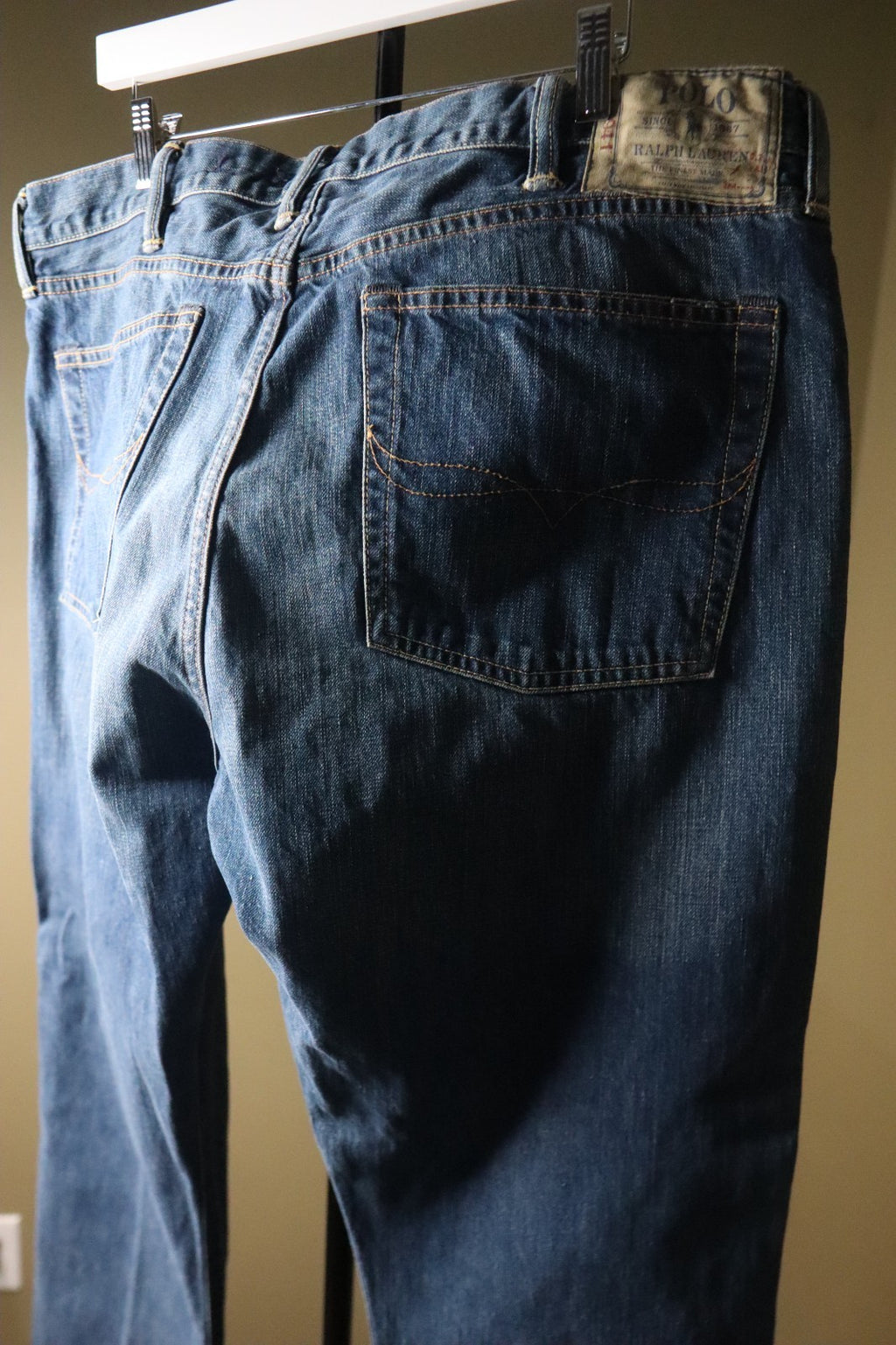 Polo Ralph Lauren Colton Bootcut Jeans Mens 38x32 Blue Medium Wash