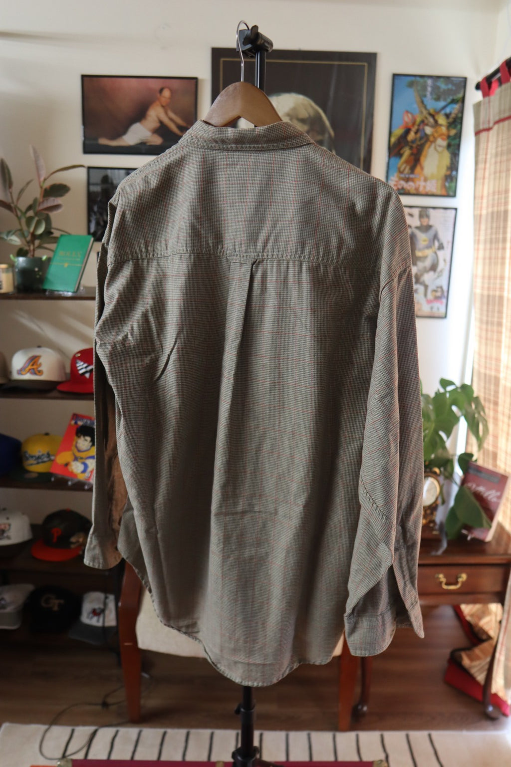 Vintage Chaps Ralph Lauren Mens Plaid Button Up Shirt Size XL Embroidered Crown