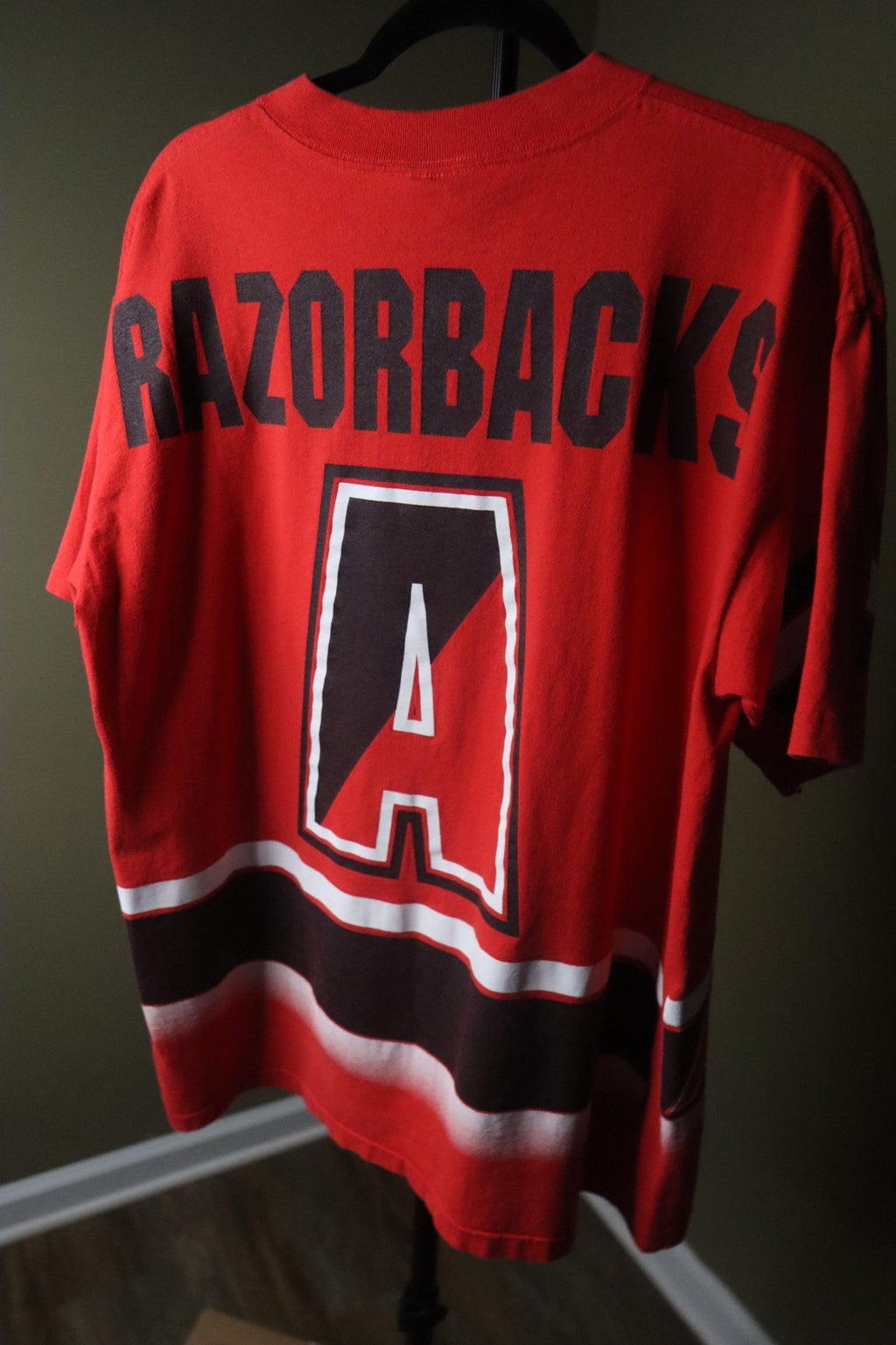 Vintage Rare 1990s Arkansas Razorbacks USA Made Single-Stitch T Shirt