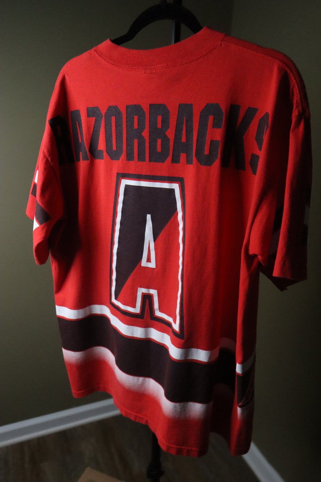 Vintage Rare 1990s Arkansas Razorbacks USA Made Single-Stitch T Shirt