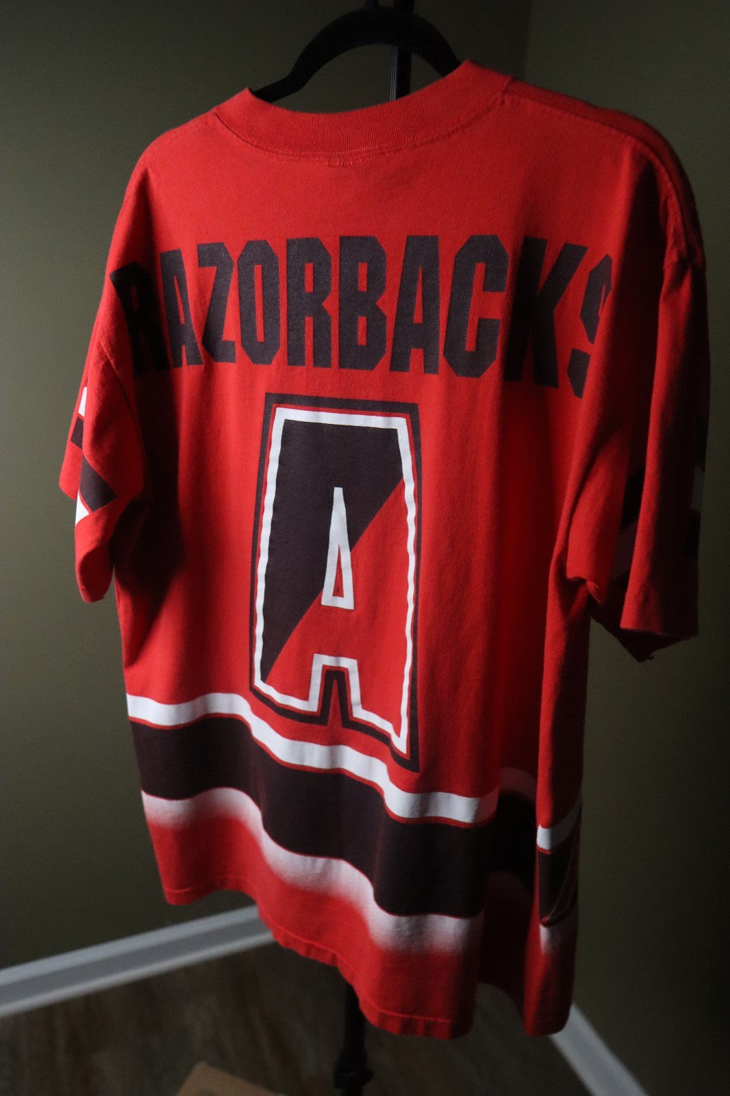 Vintage Rare 1990s Arkansas Razorbacks USA Made Single-Stitch T Shirt