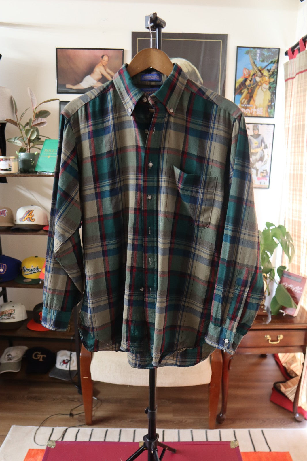 Pendleton 100% Virgin Wool Button Up Shirt Size Medium