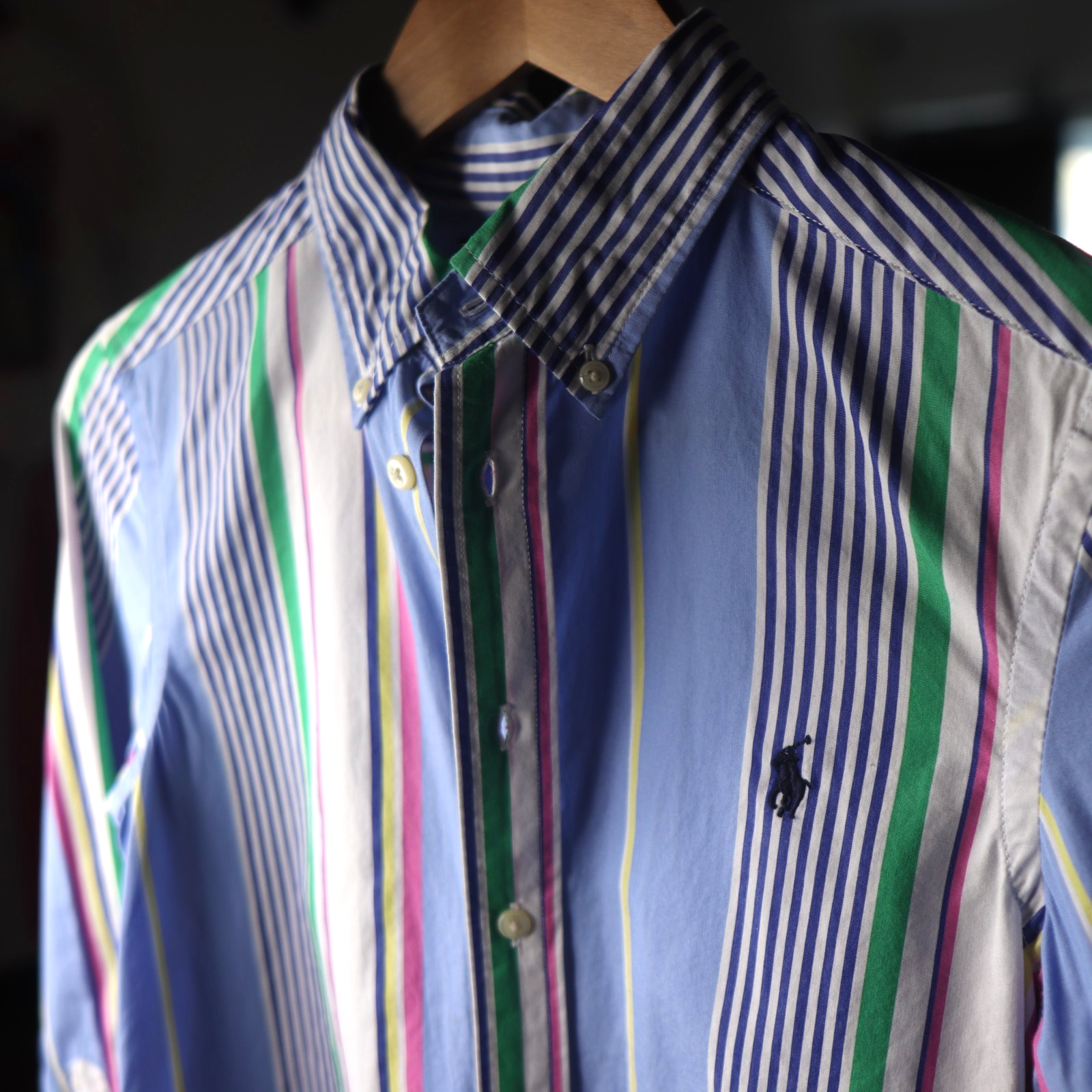 Ralph Lauren Boys Size M Striped Multicolored Long Sleeve Button Down