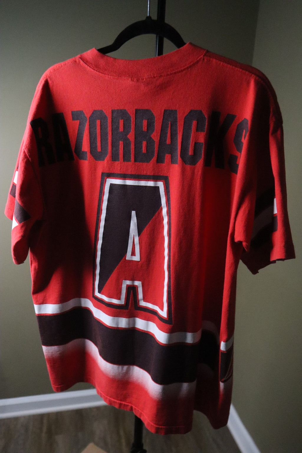 Vintage Rare 1990s Arkansas Razorbacks USA Made Single-Stitch T Shirt