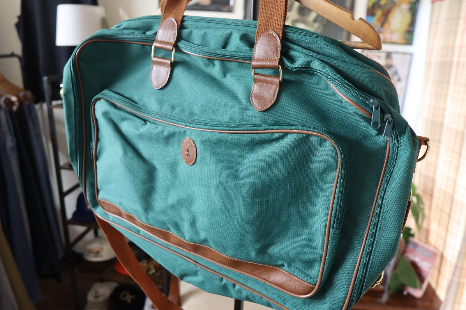 Vintage Polo Ralph Lauren Green Canvas Duffle Bag