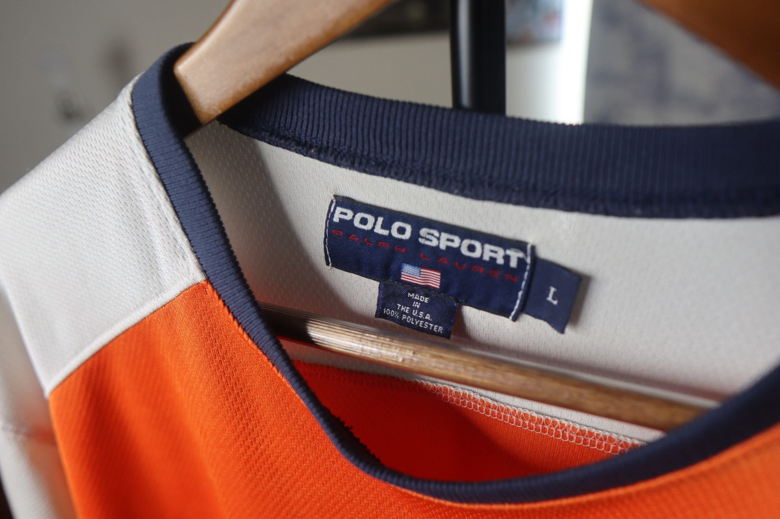 Vintage 90s Ralph Lauren Polo Sport Mesh Jersey size Large USA