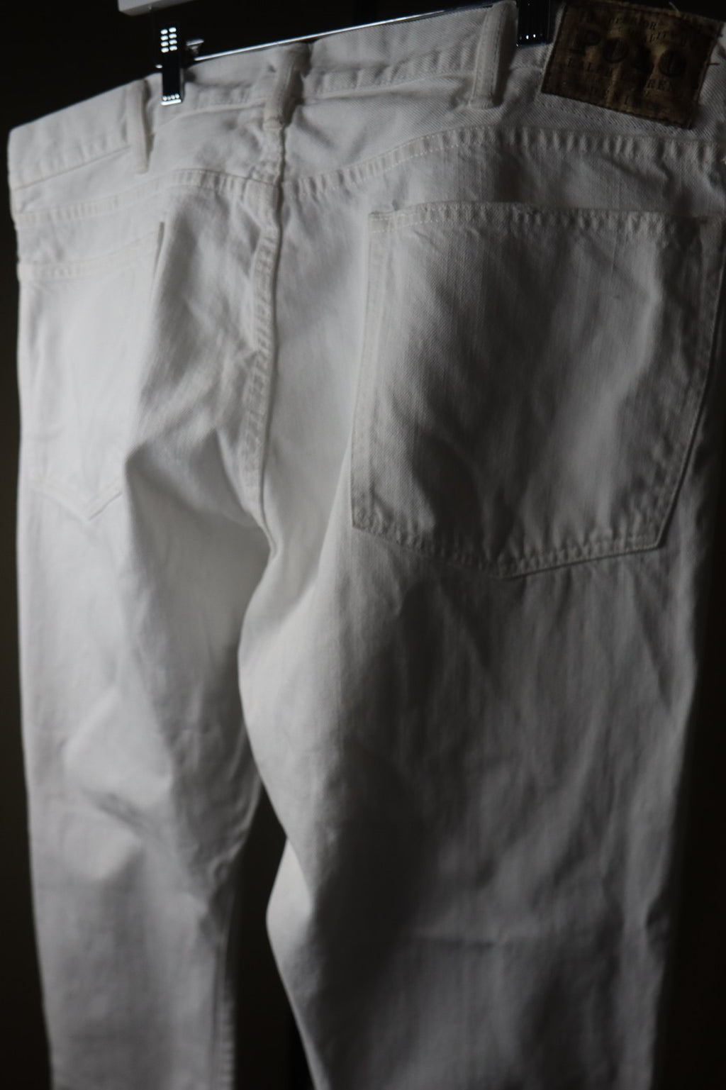 Polo Ralph Lauren Men's Size 40 X 32 White Varick Slim Straight Denim Jeans