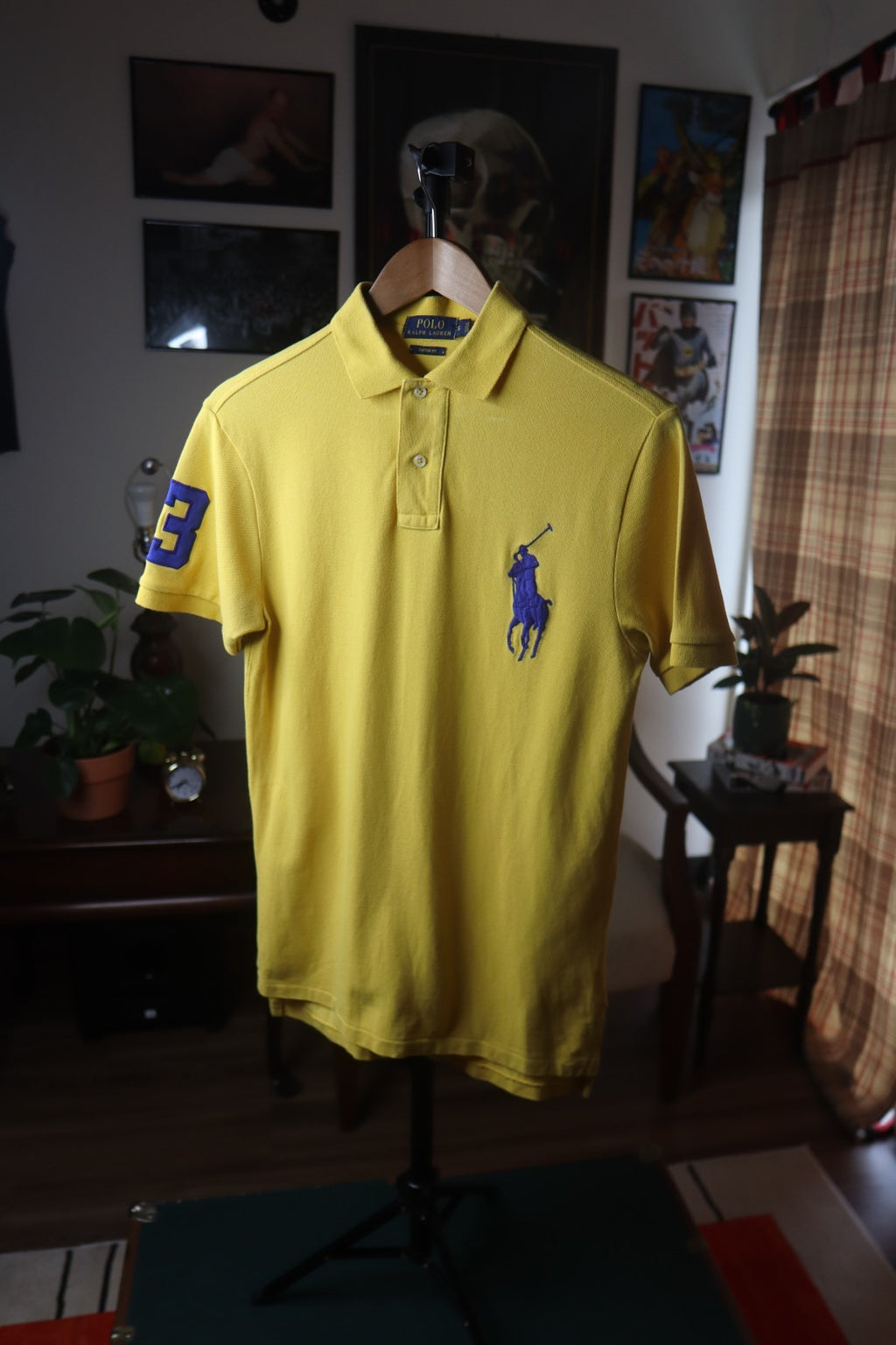 POLO RALPH LAUREN BIG PONY YELLOW POLO SHIRT SMALL