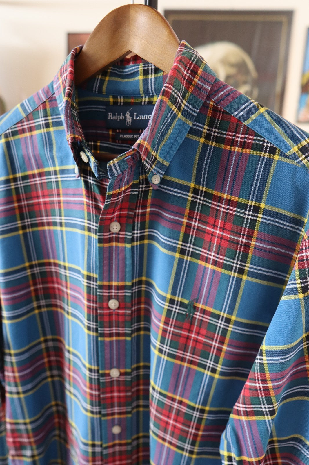 Vintage Ralph Lauren Bright Plaid Heavy Plaid Shirt Medium