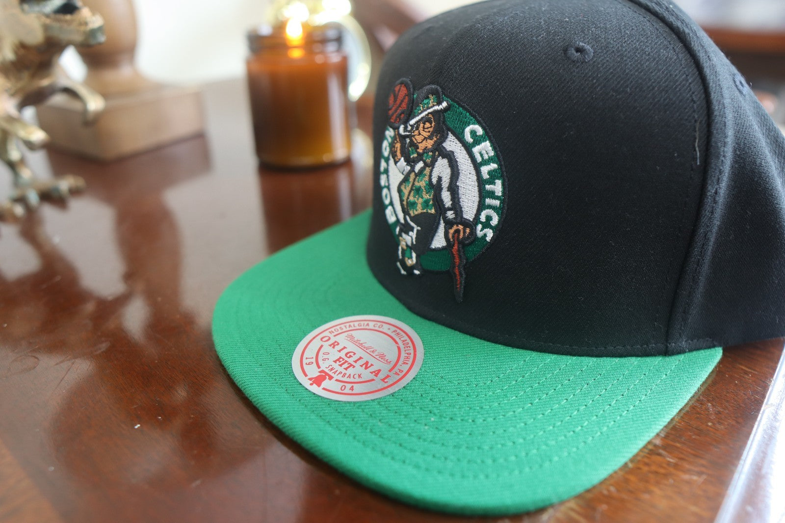 Mitchell & Ness Boston Celtics Classic Logo Adjustable Snapback Hat