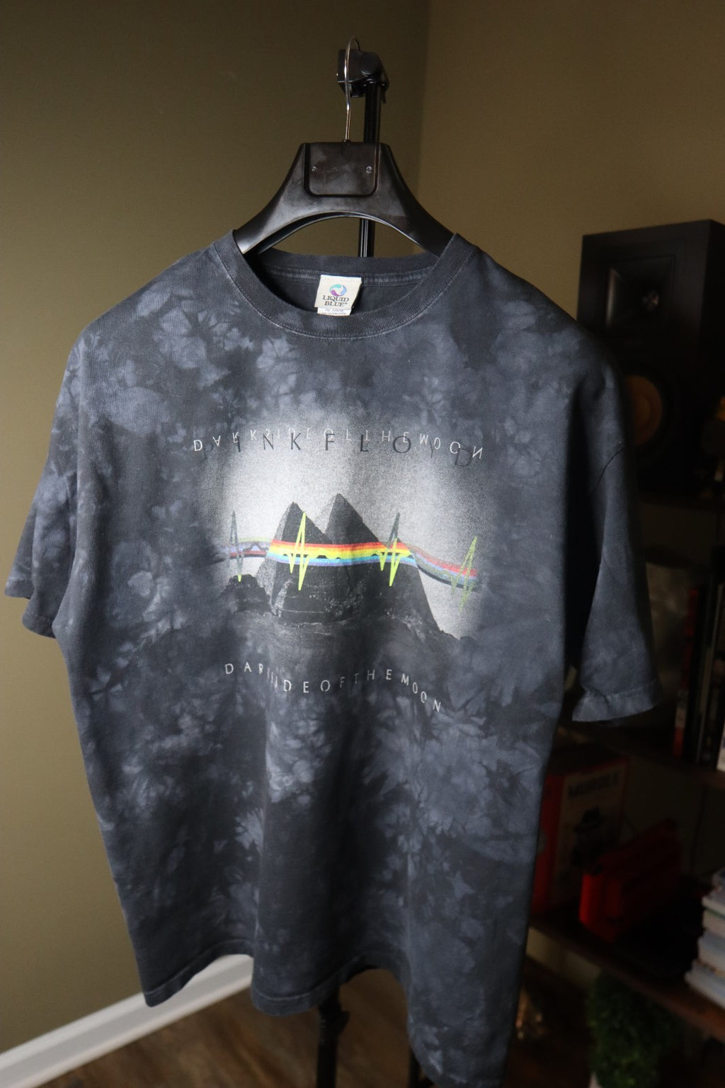 Vintage Pink Floyd Dark Side of the Moon Liquid Blue Men's T-Shirt Size XL