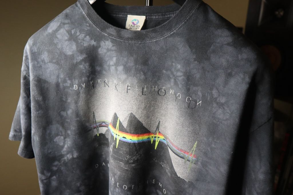Vintage Pink Floyd Dark Side of the Moon Liquid Blue Men's T-Shirt Size XL