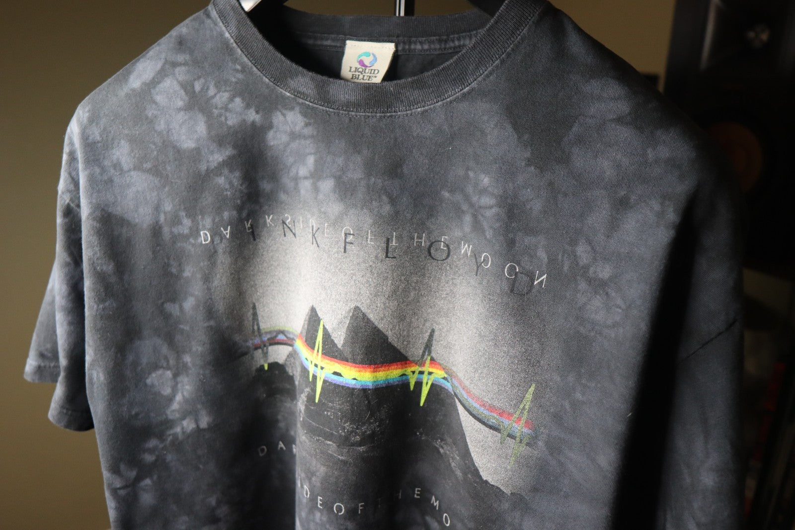 Vintage Pink Floyd Dark Side of the Moon Liquid Blue Men's T-Shirt Size XL