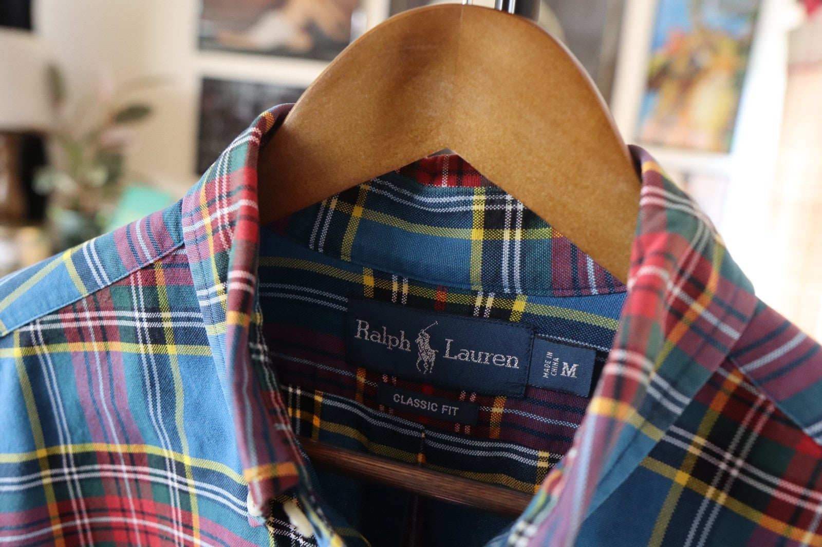 Vintage Ralph Lauren Bright Plaid Heavy Plaid Shirt Medium