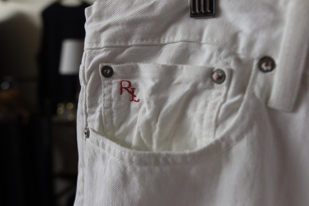 Polo Ralph Lauren 867 Men's 5 Pocket White Denim Jeans Size 40X32