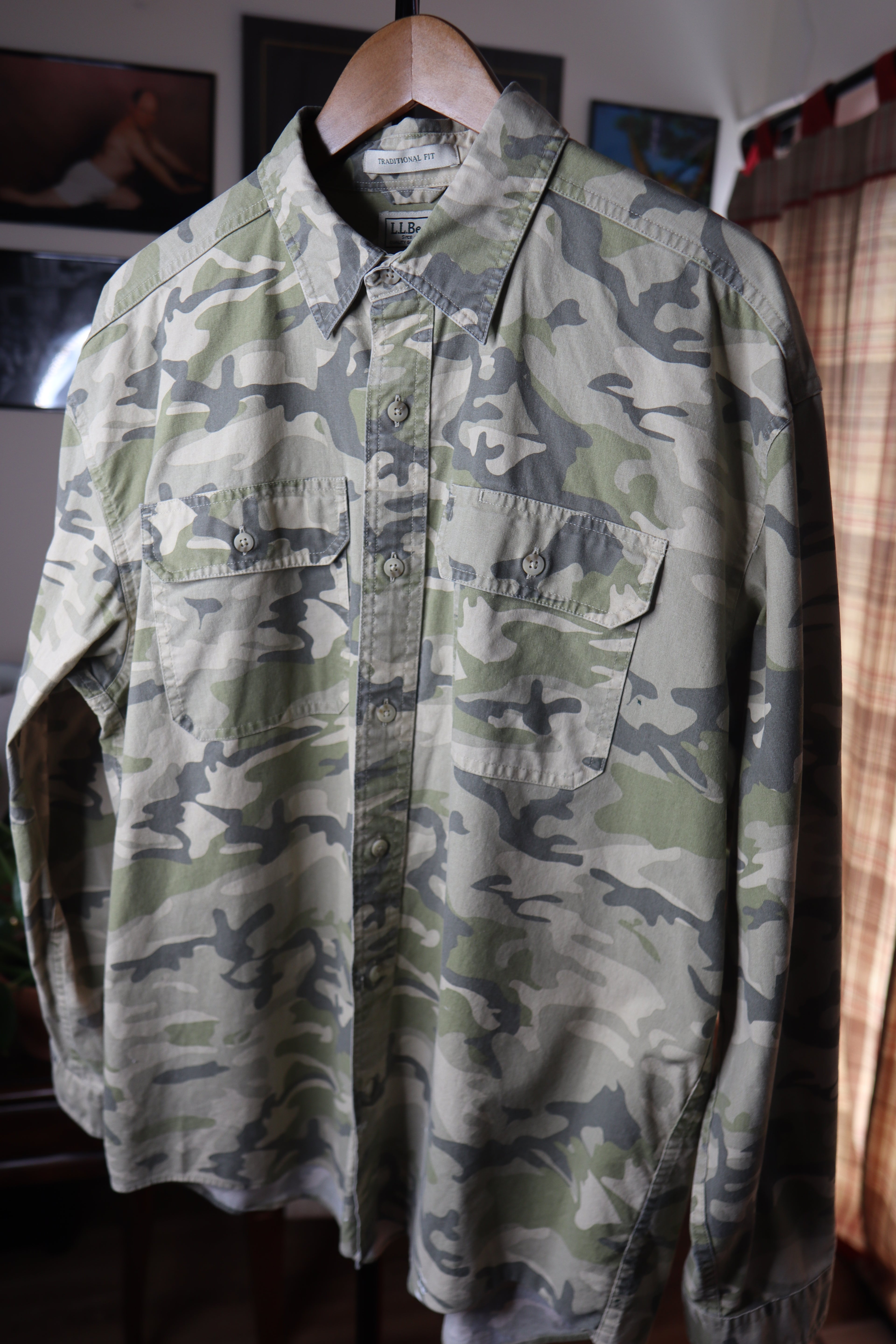 90s L.L Bean Camo Shirt