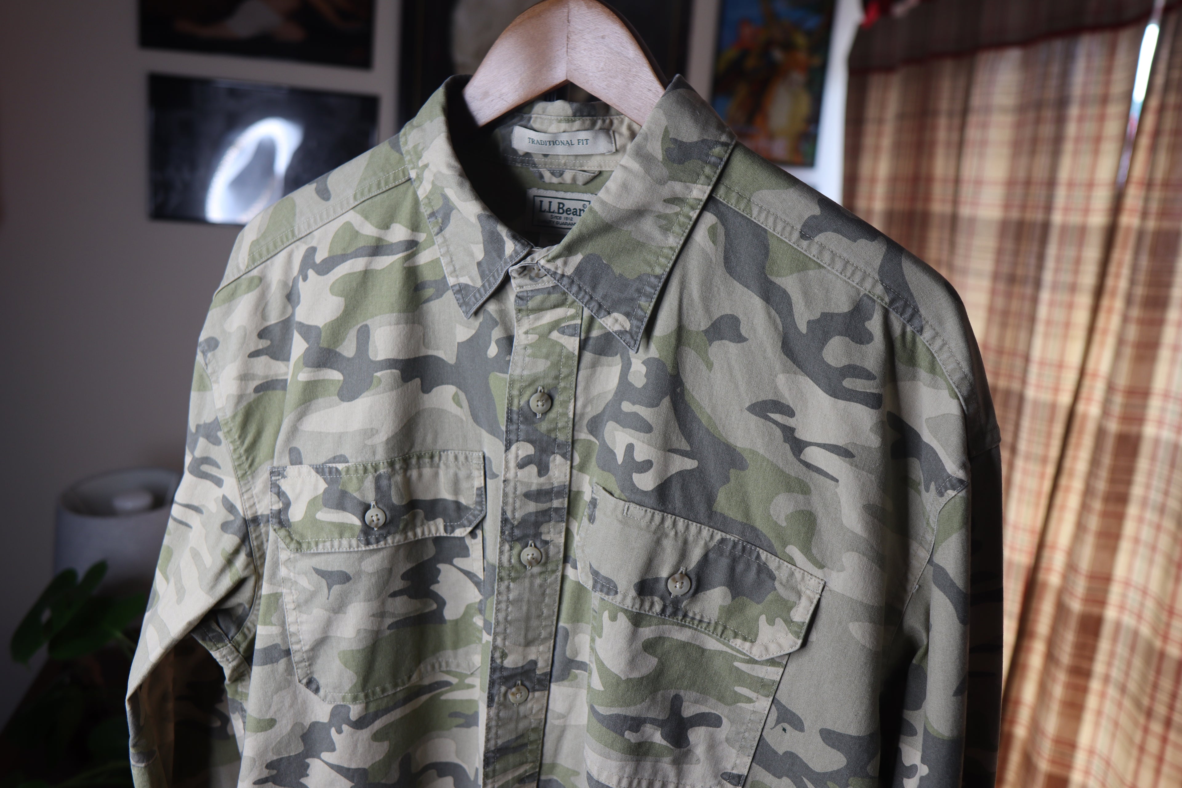 90s L.L Bean Camo Shirt