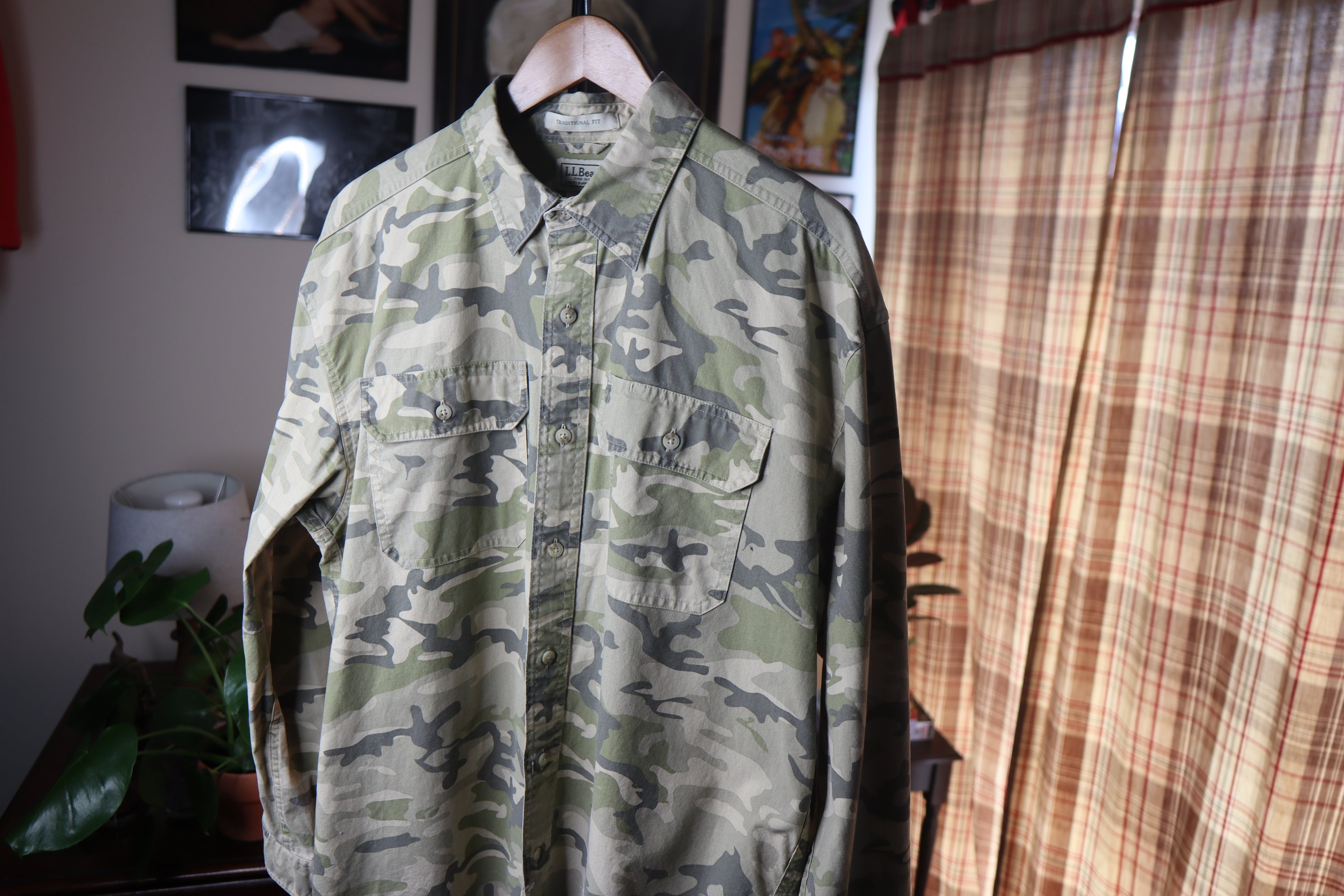 90s L.L Bean Camo Shirt