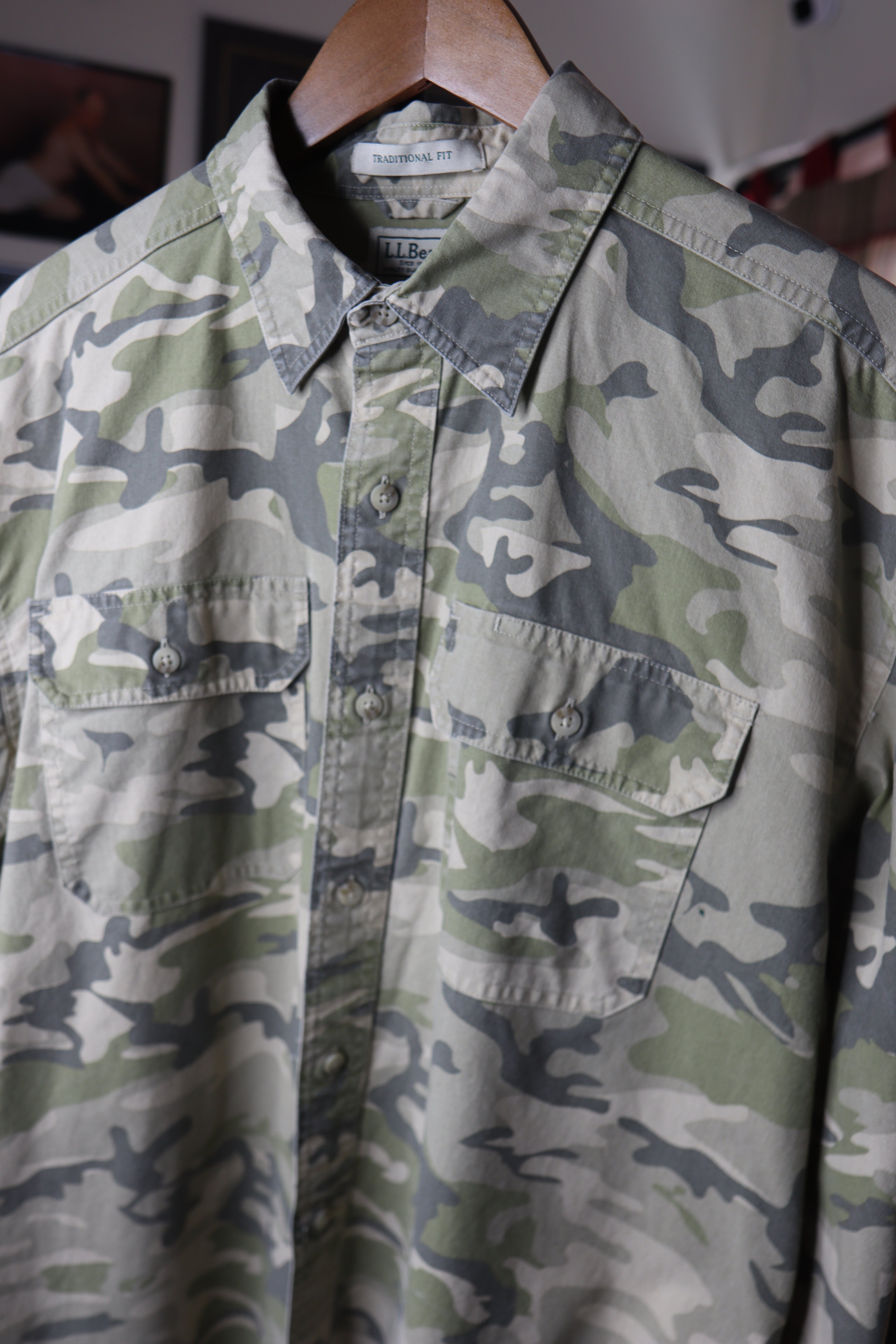 90s L.L Bean Camo Shirt